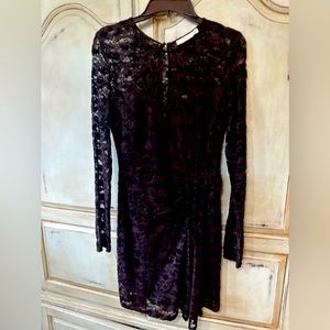 Black, long sleeve lace dress from lush boutique